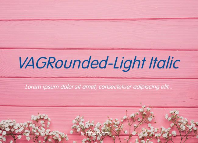 VAGRounded-Light Italic example